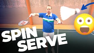 SPIN SERVE in badminton  2 techniques