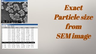 nanoparticles size from sem images| imagej |