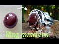 Making a ring with ruby star stone