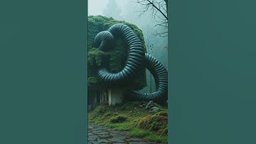 Nature explore // Giant python 💚🌿 #trending #aiart #shorts  #giantpython #creepy