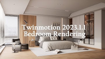 Bedroom rendering in Twinmotion 2023.1.1