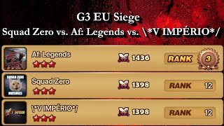 G3 SIEGE | Squad Zero vs. Af: Legends vs. \*V IMPERIO*/ | #summonerswar