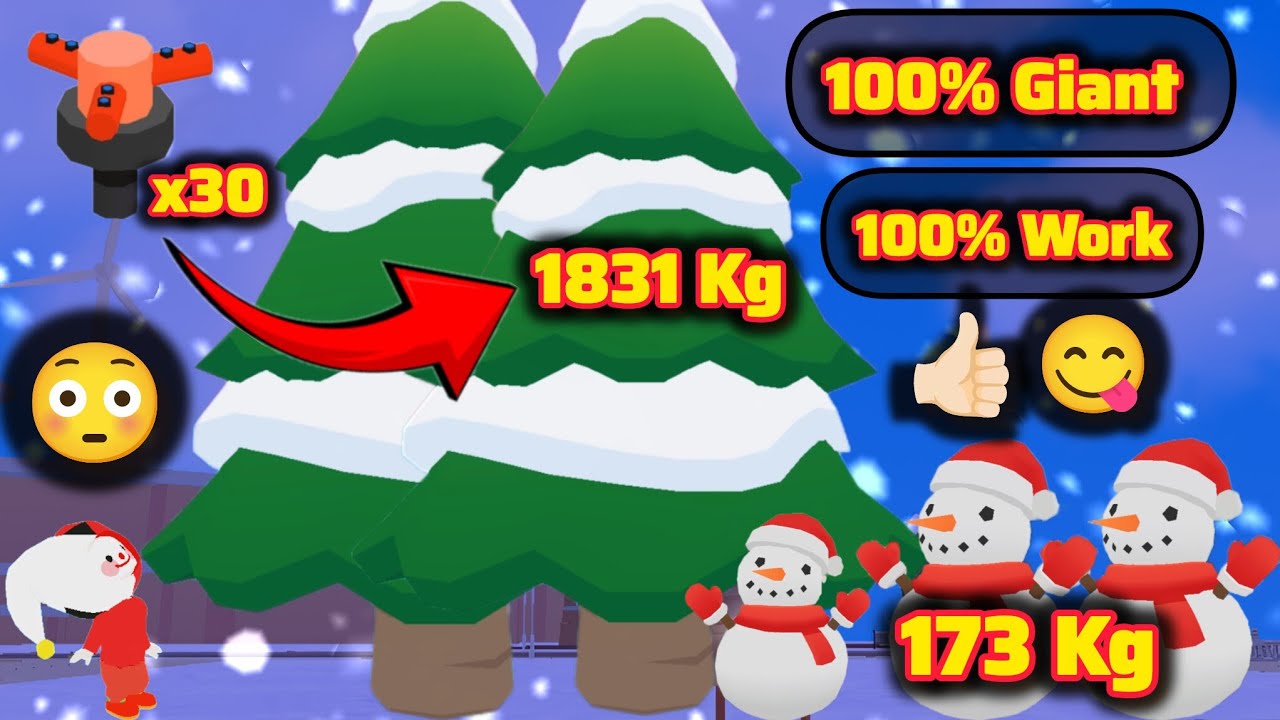 30x Sprinkle 100% Raksasa🌲Cemara & Boneka Salju Jumbo Play Together Game 