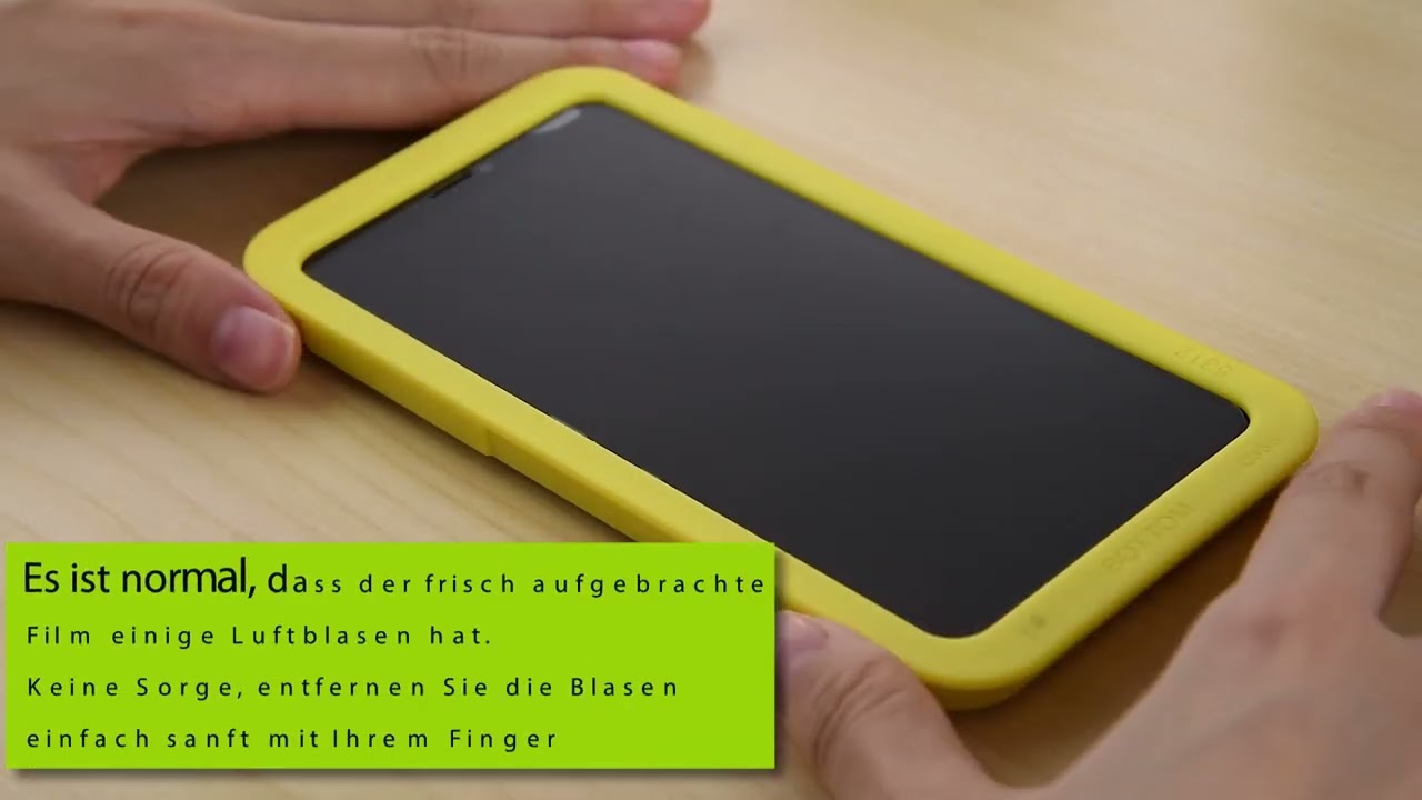 Video zur Installation des Displayschutzes für das iPhone 15 