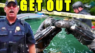 Pipe Bomb Found Scuba Diving! Bomb Squad Called! Banned From Property By Police!