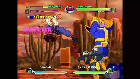 MvC2: Romneto - Charlie FS Combo to Throw to 100%+ DHC Sequence