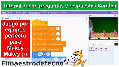 Juego de preguntas y respuestas por equipos con Scratch y Makey Makey- Texto a voz. Programación