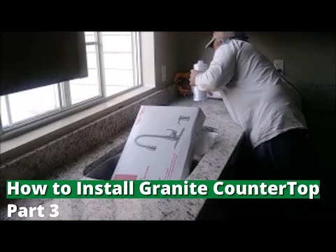 How To Install Granite Countertop Part 3 Back Splash Sink