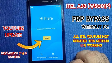 Itel A33 W5001p Frp Bypass Without pc | Itel A33 plus Frp bypass | How to Bypass Itel A33 |W5001 frp