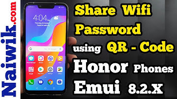Share WIFI Password using QR Code on Honor play | EMUI 8.2