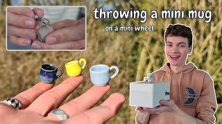 How To Make A Mini Mug on a mini pottery wheel // start to finish