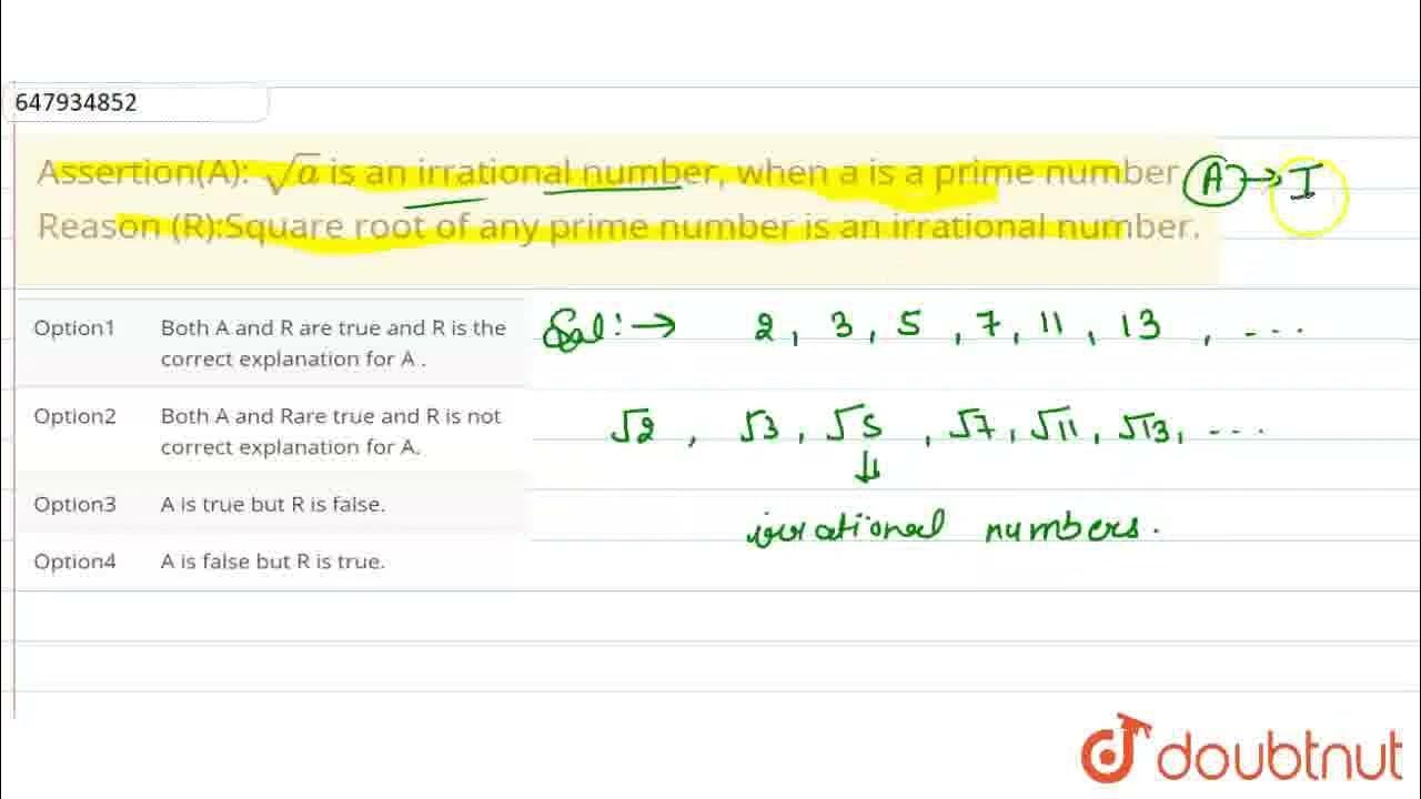 assertion-a-sqrt-a-is-an-irrational-number-when-a-is-a-prime-number