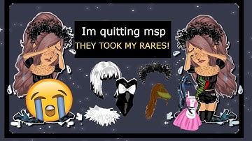 IM QUITTING MSP + I GOT HACKED AND MY RARES ARE GONE!