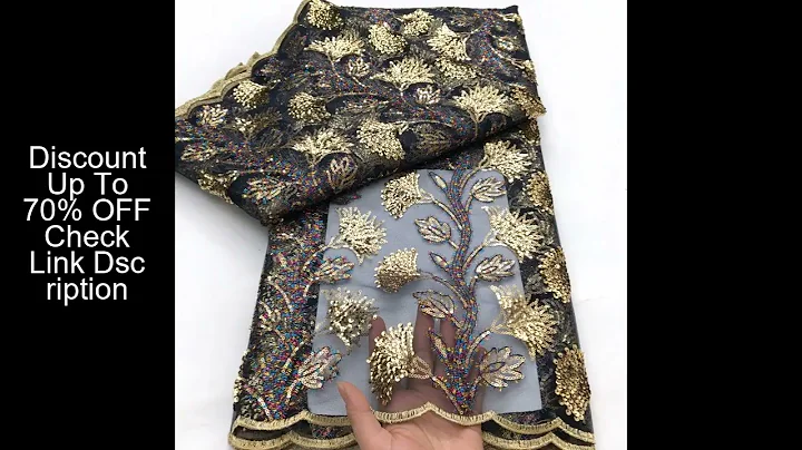 Black French Mesh Lace Fabric Sequins Flocking Bride Dress 2025 High Quality African Lace Fabric 5 Y