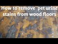 HOW TO REMOVE PET URINE/WATER DAMAGE STAINS FROM WOOD FLOORS