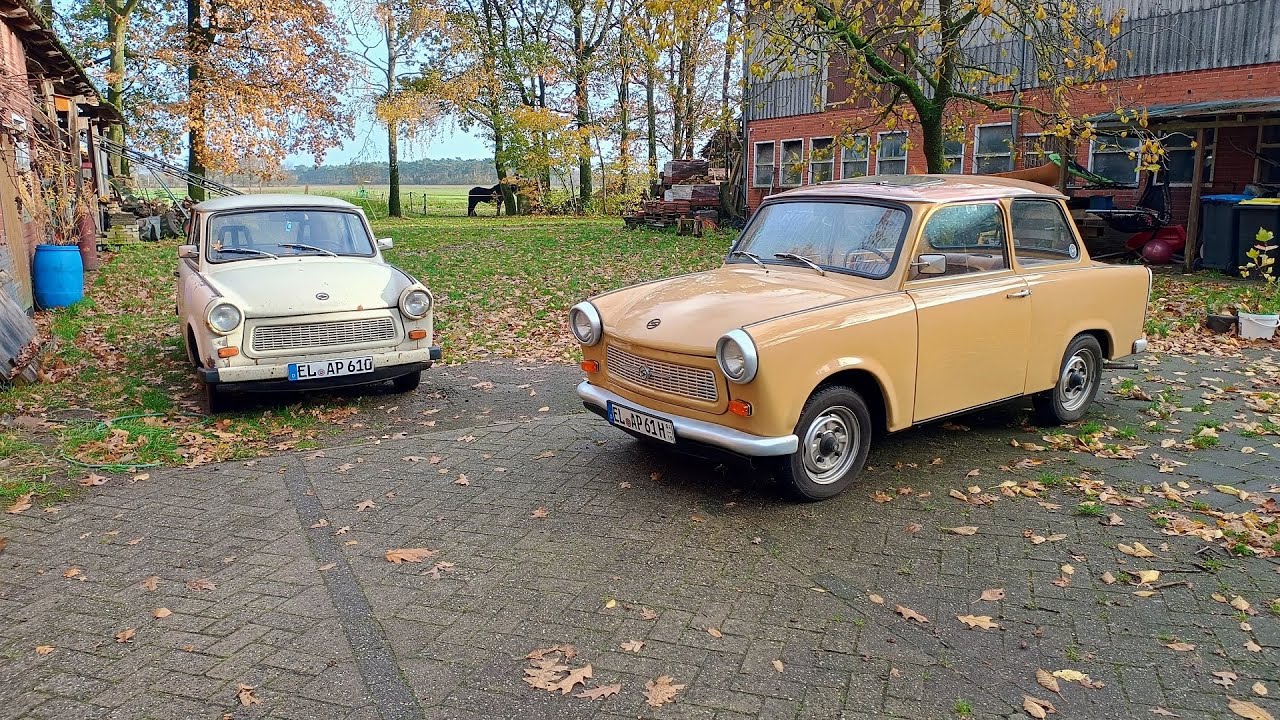 Driving a TRABANT 601 in East-Germany today