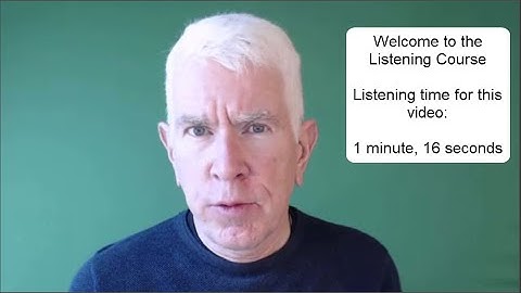 Listening course intro