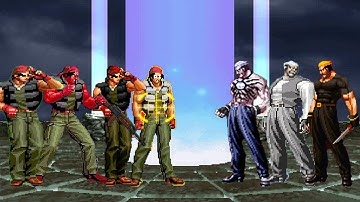 Ralf Jones Team Vs Ryuji Yamazaki Team | KOF Mugen