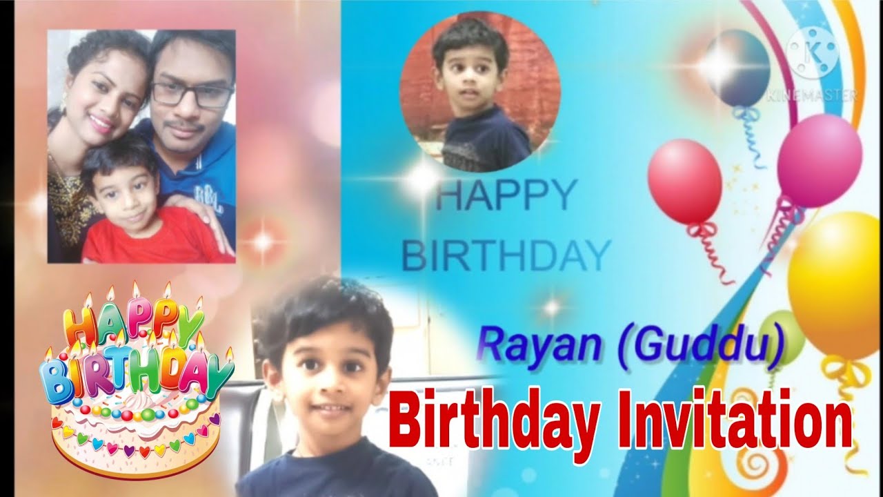 Birthday Invitation Video | Indian life in Saudi Arabia - YouTube