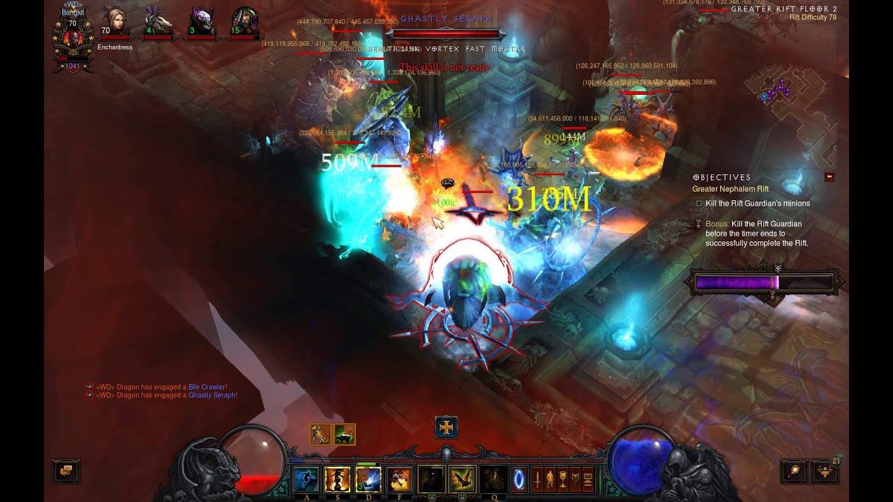 Reaper of Souls: Enchantress and Witch Doctor in Greater Rift 78 (Grift 78)