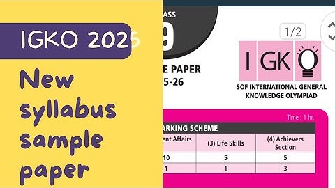 Class 9 GK Olympiad 2025 | Sample Paper with Answers & Practice Questions