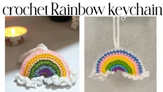 Very easy Crochet Rainbow keychain tutorial || Beginner Friendly || step by step