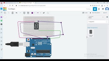 Common cathode 7 segment display demonstration by using arduino UNO R3