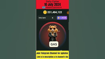 Hamster kombat daily cipher today 10 july 2024 #shorts