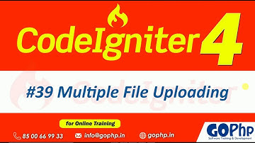 #39 Multiple File Uploading in codeigniter 4