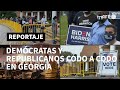 Demócratas y republicanos, codo a codo inesperado en el conservador Georgia | AFP