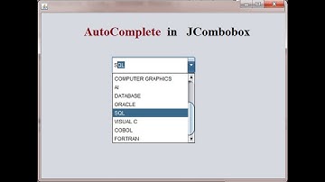 AutoComplete search in a jcombobox JAVA Swing