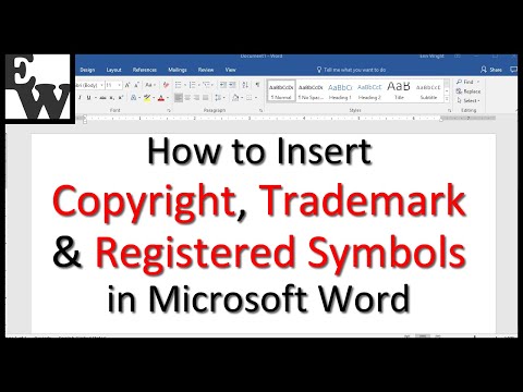 Video: Een Copyright-pictogram In Word Plaatsen