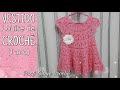 Vestido Infantil Louise de Crochê (1 ano) l Professora Giane Crochê