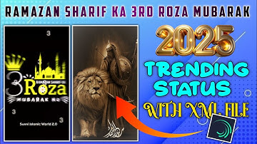 Ramzan Sharif ka 3rd Roza Mubarak|Ramzan status editing alight motion|Trending Islamic video Editing