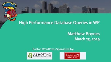 201903 High Performand Database Queries in WP