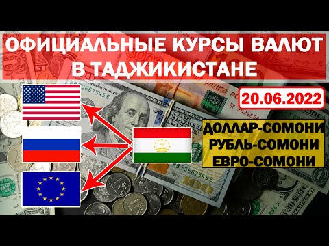 Курс доллара рубля евро в Таджикистане на 20/06/2022