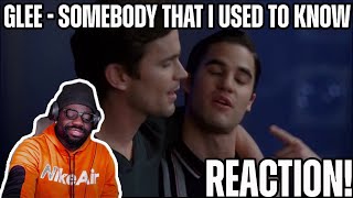 He Can Sing?? | GLEE - Somebody That I Used To Know (Full Performance) REACTION!!