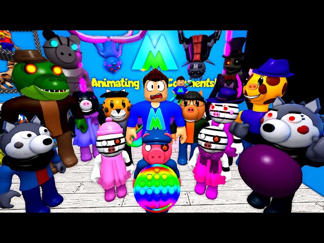 Roblox Piggy but Everyone does the Spooky Dance - Friday Night Funkin Piggy  Animation 