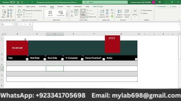 Exp19_Excel_Ch12_HOEAssessment_To_Do_List | Excel Chapter 12 Hands-On Exercise Assessment – ToDoList
