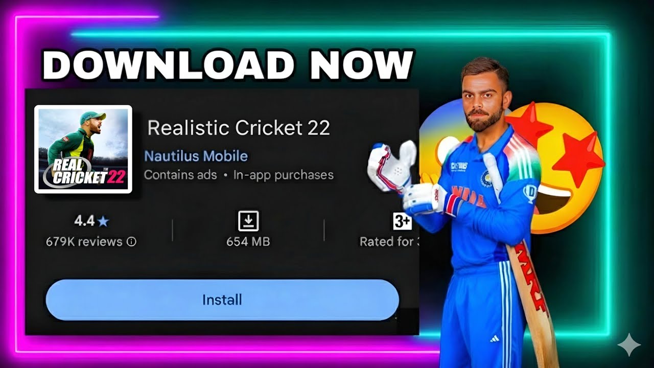 Cricket 22: The Most Realistic Cricket Game Yet! | New ui & New studio 🤩