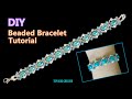 How to make beaded bracelet tutorial,  Pearl and rondelle bracelet