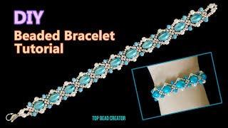 How to make beaded bracelet tutorial,  Pearl and rondelle bracelet