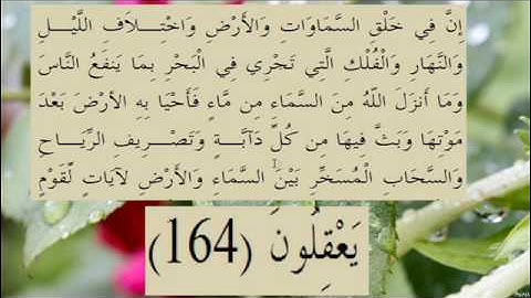 القران الكريم سورة البقرة الاية 164