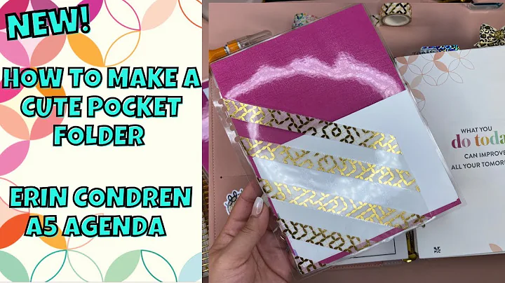 NEW! How to make Cute & Easy Dashboard pockets for your A5 Rings Planner | Erin Condren A5 Agenda