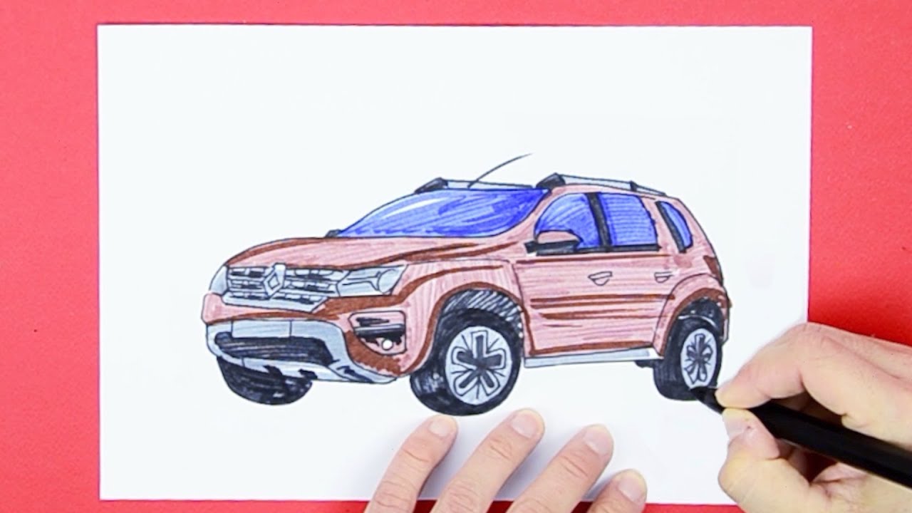 Renault Duster pencil sketch  renault duster Drawing  YouTube