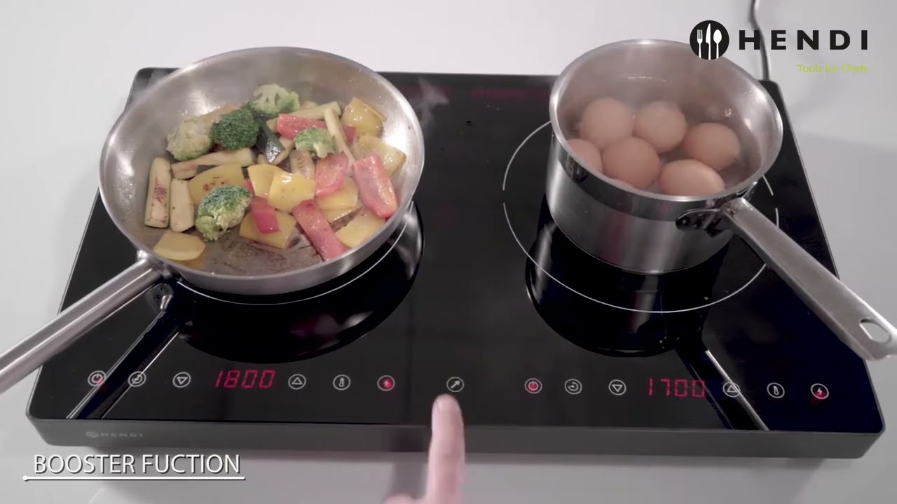 DOUBLE PLAQUE DE CUISSON A INDUCTION TACTILE AVEC AFFICHAGE LED INDUC2  KITCHENCOOK