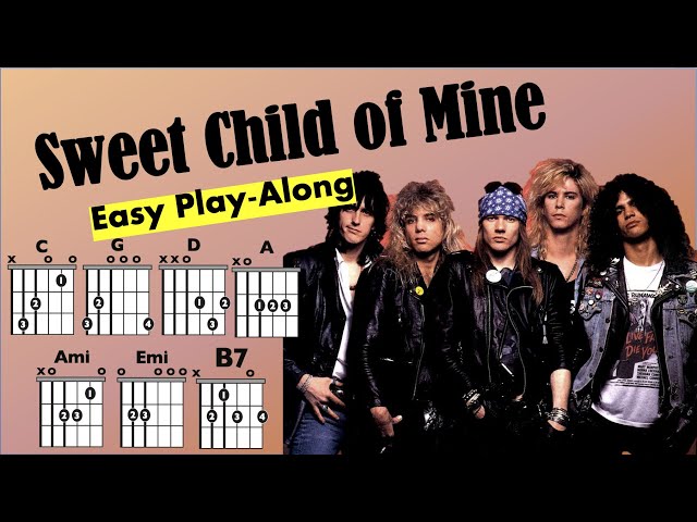 Sweet Child of Mine (Guns n Roses) Chord and Lyrics Play-Along class=