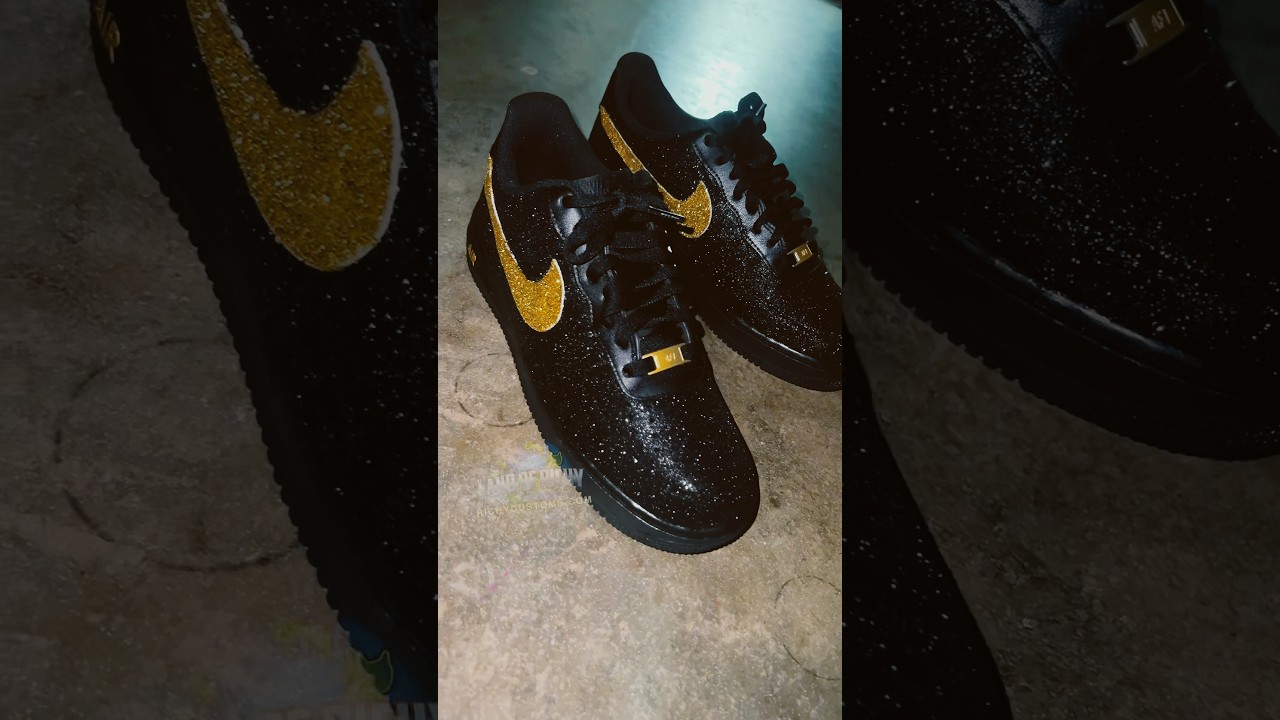 24K Glitter Sneakers💛🖤 