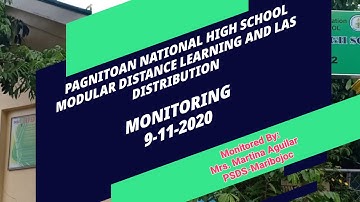 MODULAR DISTANCE LEARNING AND LAS MONITORING