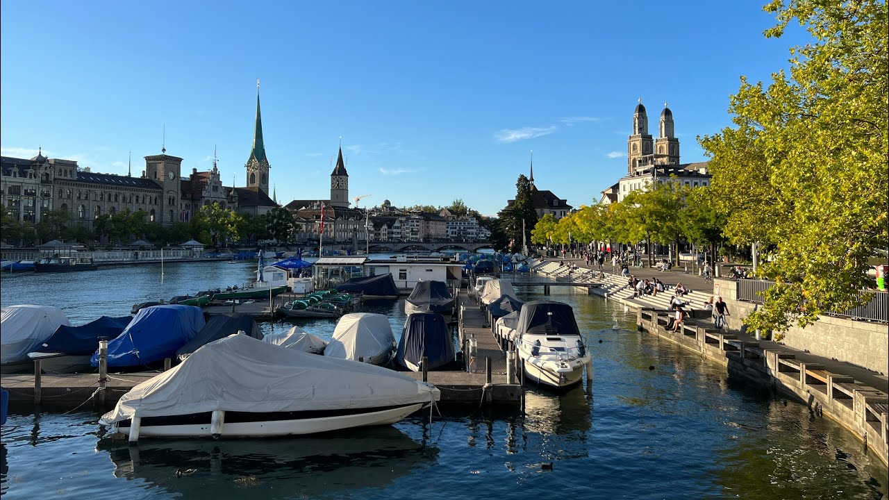 Famous Spot in Downtown Zurich l Switzerland 🇨🇭l Walking Tour l 4K